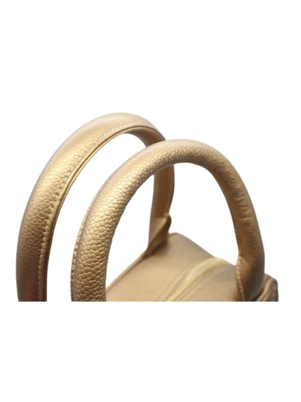 Chanel Handbag Caviar Leather CC Logo Fringe Gold